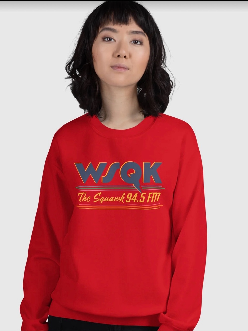 Netflix Stranger Things Sweatshirt / WSQK The Squawk Logo / XXL / Retro Vibe